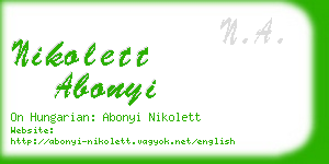 nikolett abonyi business card